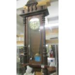 A twin weight Vienna wall clock, needs feather. COLLECT ONLY,