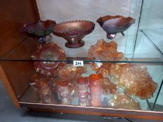 A quantity of carnival glass. Collect Only.