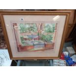 A Continental picture in gilded frame, signed Richard Akerman