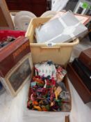 2 boxes of embroidery items