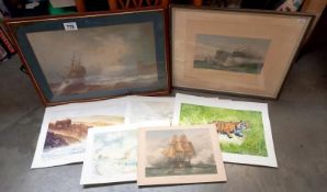 A selection of water colours by Peter Hodges etc.