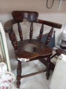 An early 20th century child's chair commode