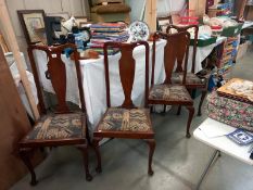 A set of 4 Edwardian mahogany chairs