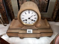 An early alabaster French clock