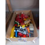 A box of Die cast cars & vans etc.