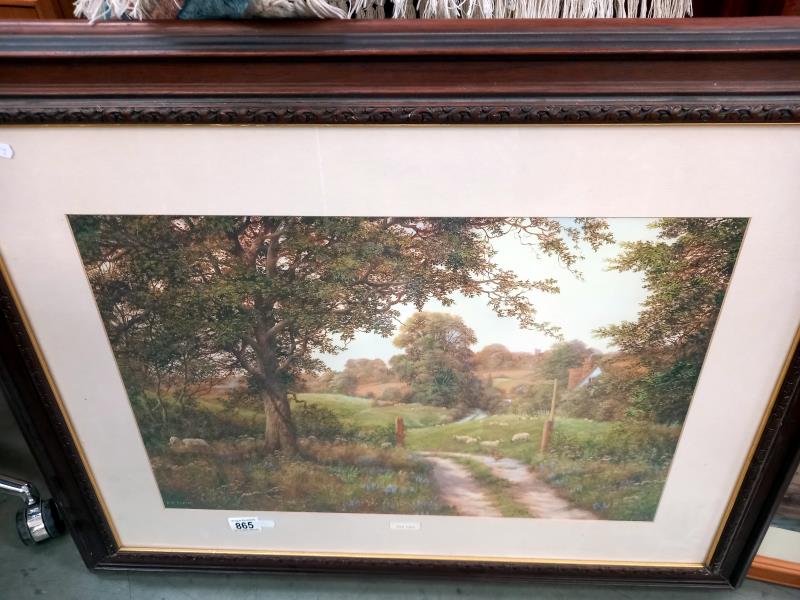 A 20th century mahogany framed picture & 1 other - Image 2 of 6