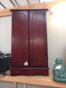A 2 door mahogany CD cabinet A/F