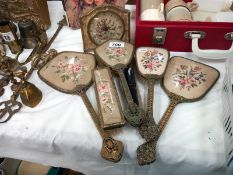 A quantity of mid 20th century dressing table brushes & mirrors etc.