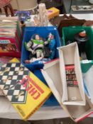 A selection of toys including Action man etc.