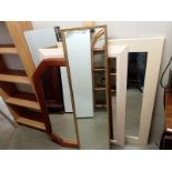6 framed mirrors of various sizes
