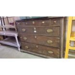 A 3 over 3 chest of drawers. A/F. 100cm x 50cm x height 80cm