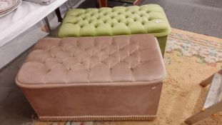 Two blanket boxes (green and brown) COLLECT ONLY.