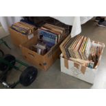 3 boxes of records, Pop/Country & easy etc, plus CD's