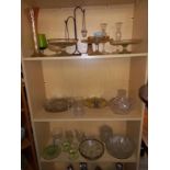 A mixed lot of 20th century glass ware, COLLECT ONLY.