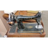 A vintage Singer sewing machine