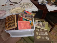 A box of paperback and hardback books, Walt Disney, Cookery Books etc.,