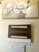 3 abstract paintings