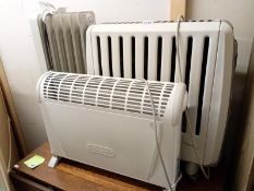 2 oil radiators and a convector heater