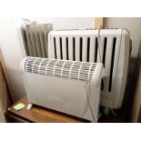 2 oil radiators and a convector heater