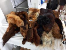 A quantity of vintage fur stoles