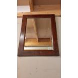 A wood framed mirror, 54 x 70 cm, COLLECT ONLY.