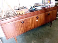 A vintage 3 over 3 sideboard with cutlery drawer