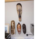 4 tribal masks