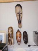 4 tribal masks