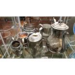 A selection of old pewter