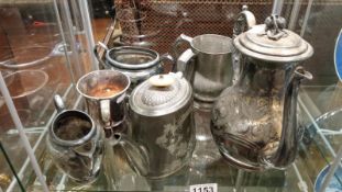 A selection of old pewter