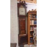 A very rare 8 day grandfather clock depicting a soldier (from a local house in Newark)