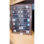 A framed 'The Millennium collection' historic coins and stamps of GB