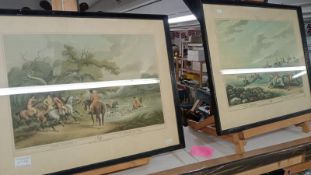 A pair of hunting prints