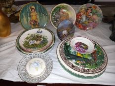 A mixed lot of plates including woodland, wildlife, birds etc.,