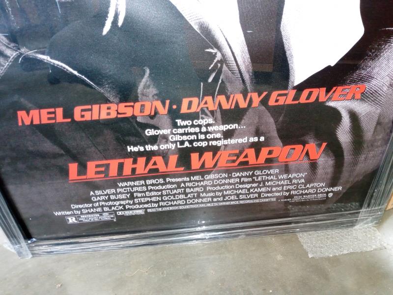 A large framed, Lethal Weapon, poster - Image 2 of 2