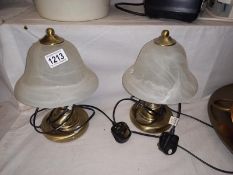 A pair of desk lamps