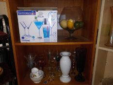 A large quantity of glasses, vases etc., COLLECT ONLY.