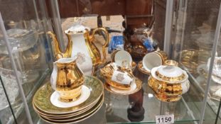 A complete gilded tea set