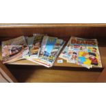 A small mixed lot of railway magazines and Beano's.