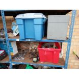 2 shelves of miscellaneous items including decorating items & tools etc. Collect Only.