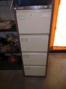 A 4 drawer filing cabinet with some contents. Collect Only.
