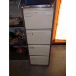 A 4 drawer filing cabinet with some contents. Collect Only.