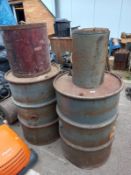 A quantity of oil drums/containers. Collect Only.