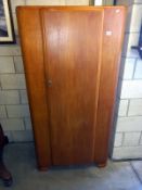 A teak 1930's wardrobe. 92cm x 47cm x 139cm. Collect Only.