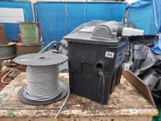 A water heater for fish tank & a reel of wire. Collect Only.