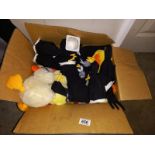 A box of soft toys