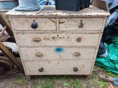 A chest of drawers/wooden cabinet. Collect Only.