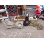 A good lot of garden ornaments including a water feature ornament. Collect Only.