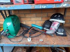 A quantity of power tools, knee pads & helmet etc. Collect Only.