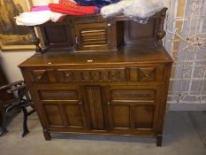 A mid-20th century oak sideboard in good condition, COLLECT ONLY.